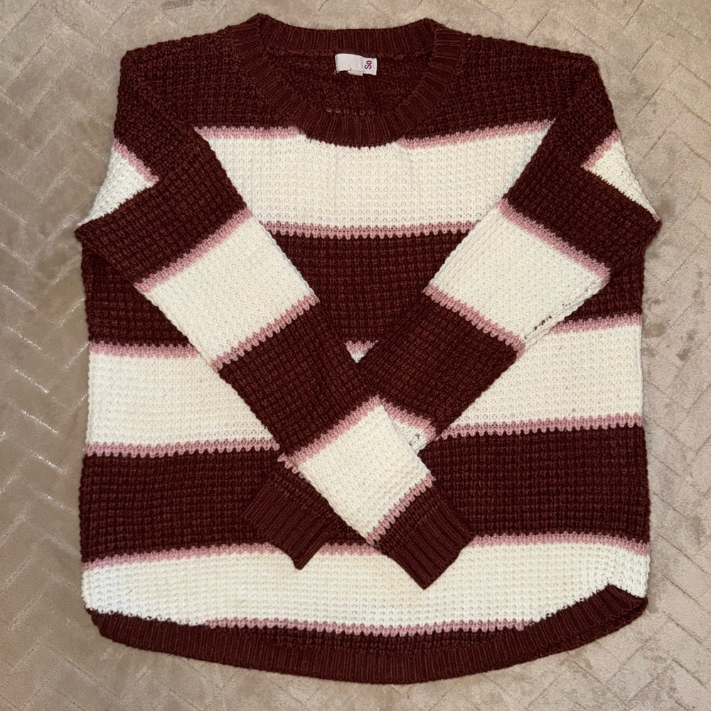 Red Colorblocked sweater